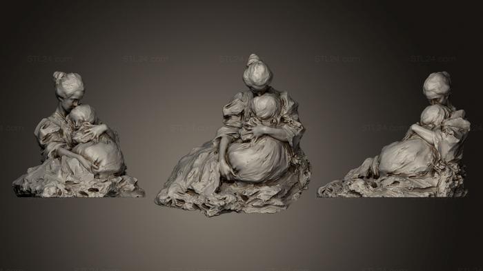 Статуи античные и исторические (Мать и ребенок, STKA_1187) 3D модель для ЧПУ станка